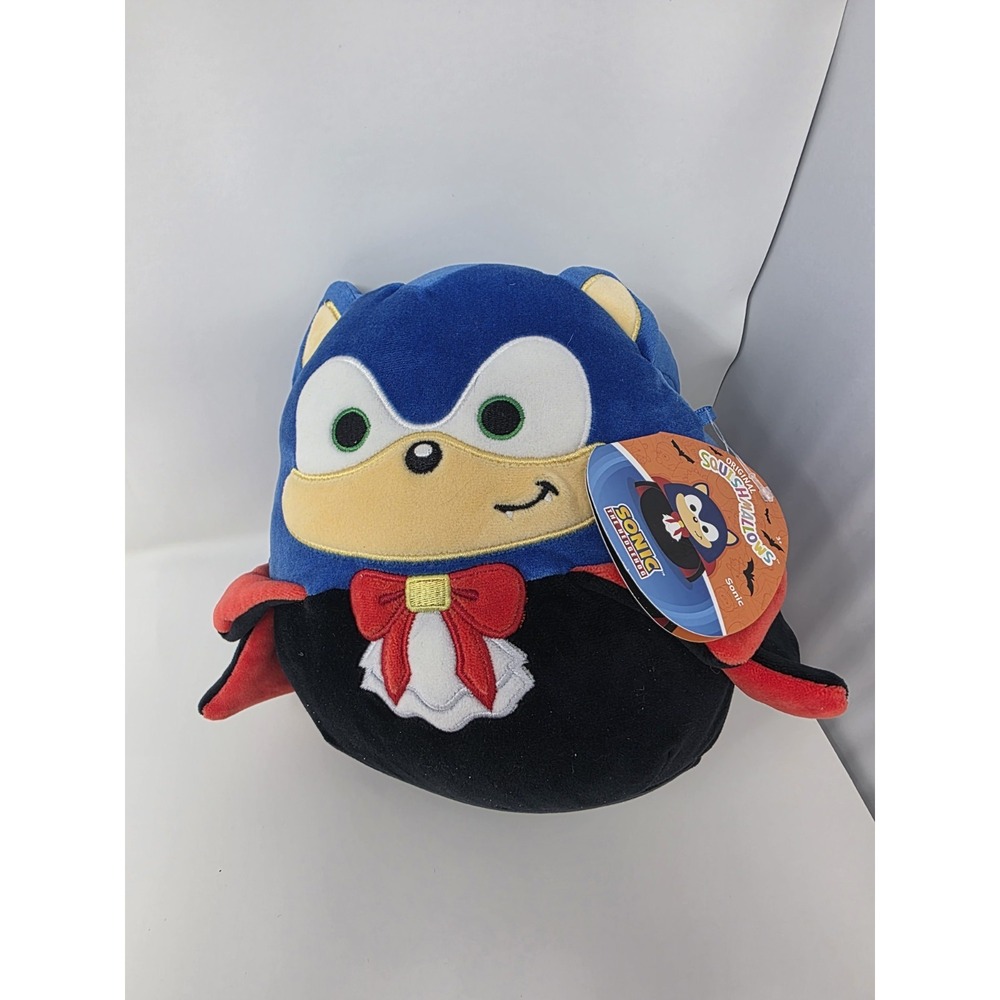 SQUISHMALLOWS SONIC THE HEDGEHOG HALLOWEEN VAMPIRE SONIC 8"‎ PLUSH **NEW**